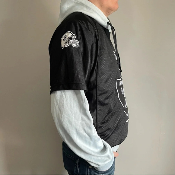 🏈 NFL Vintage Oakland  Raiders Jersey-Sweater Combo - Men's Size Medium 🏈 - Picture 4 of 11